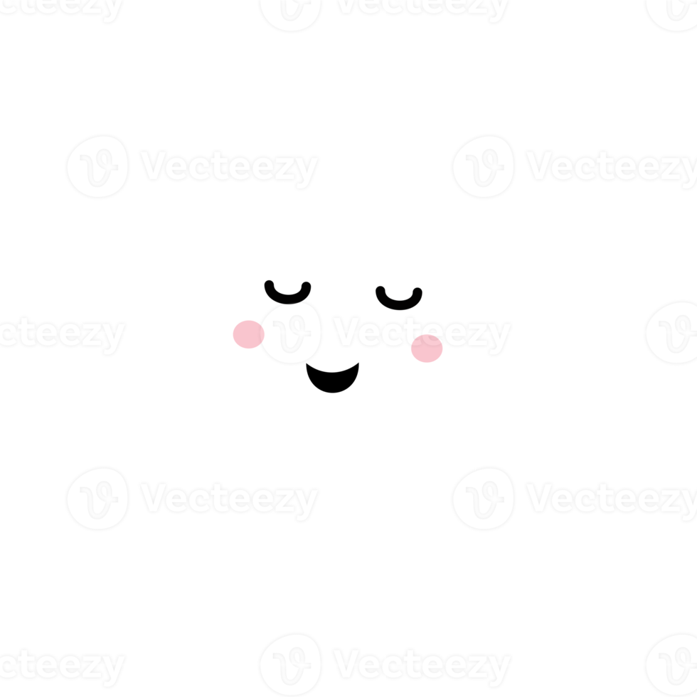 cute white happy star character png