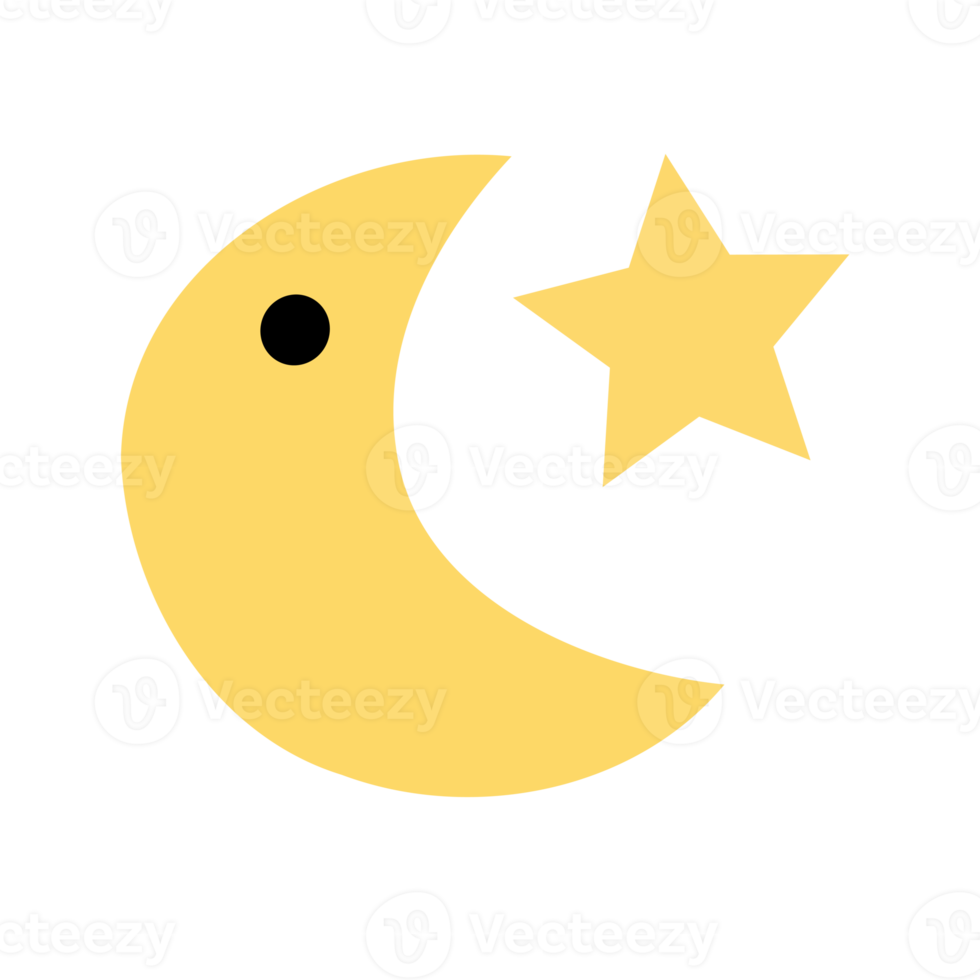 moon and star in cute 18760321 PNG