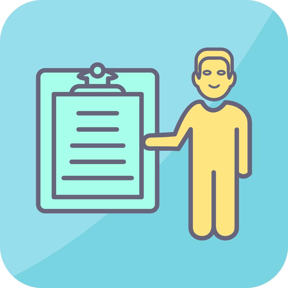 Unique Male Presenter Vector Icon