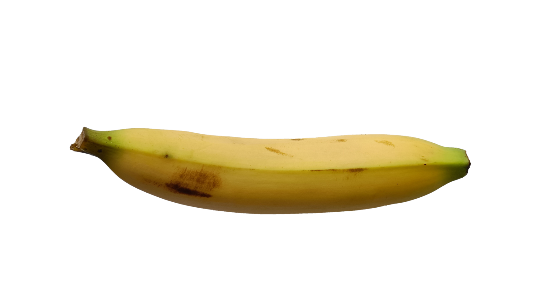 einzelne goldene banane auf transparentem hintergrund png