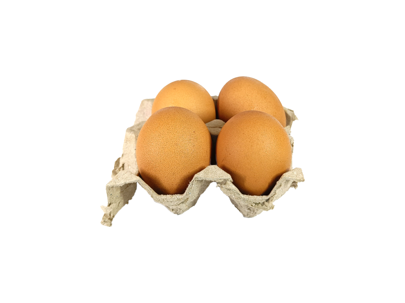 Eggs on recycled cardboard boxes on a transparent background png