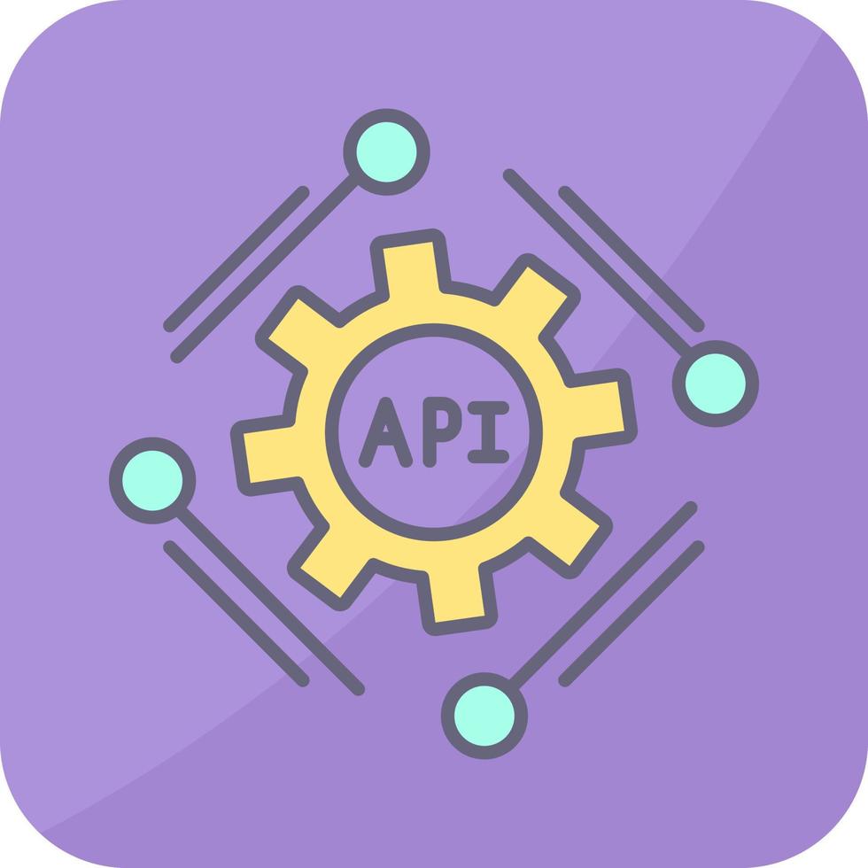 icono de vector de api