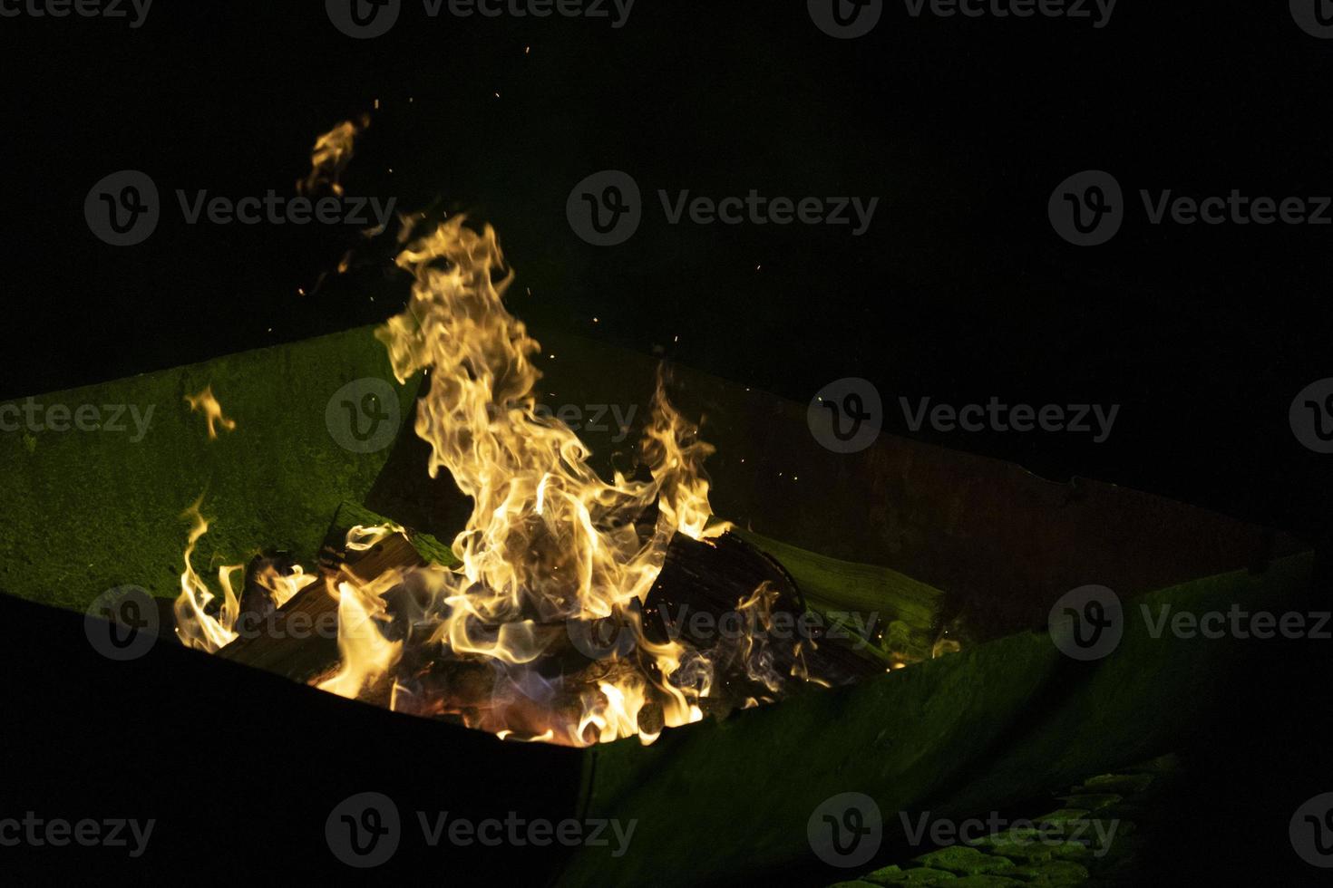 fireplace on the snow outdoor photo