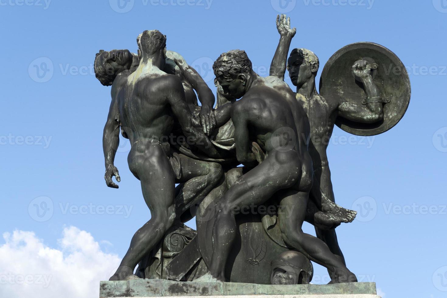 Triest Italy San Giusto Castle statue full panorama photo