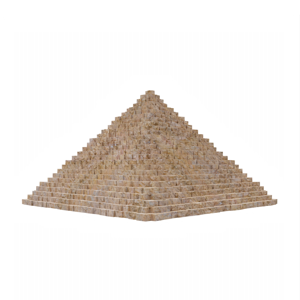 pyramide d'égypte 3d isolée png