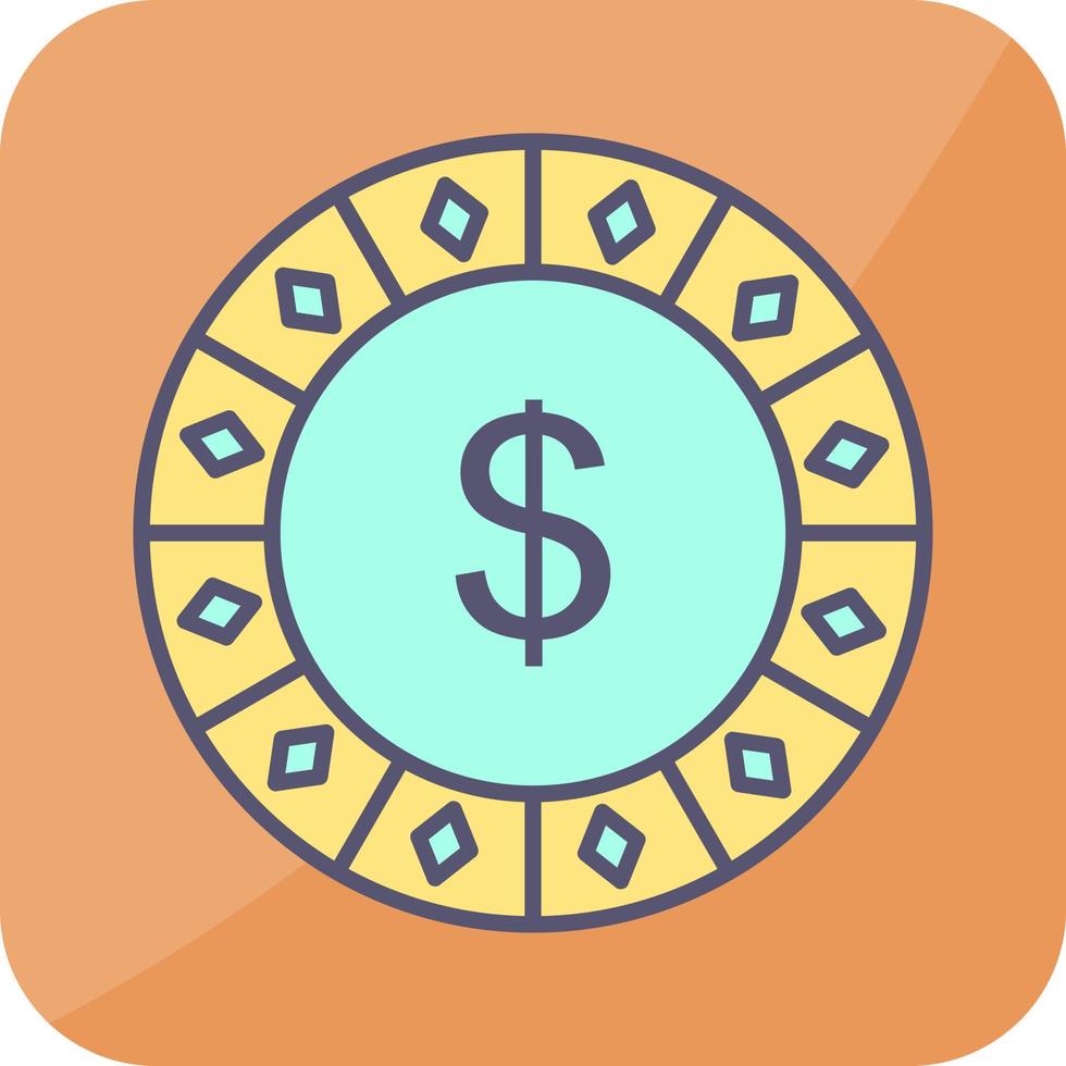 Dollar Chip Vector Icon