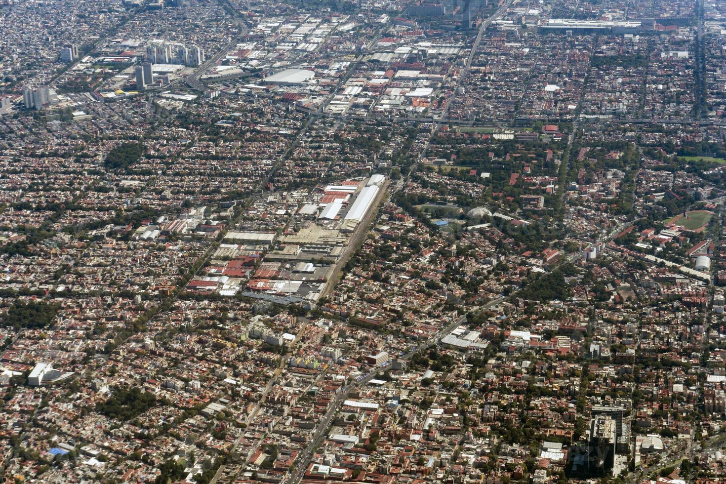 mexico city aerial view cityscape panorama photo