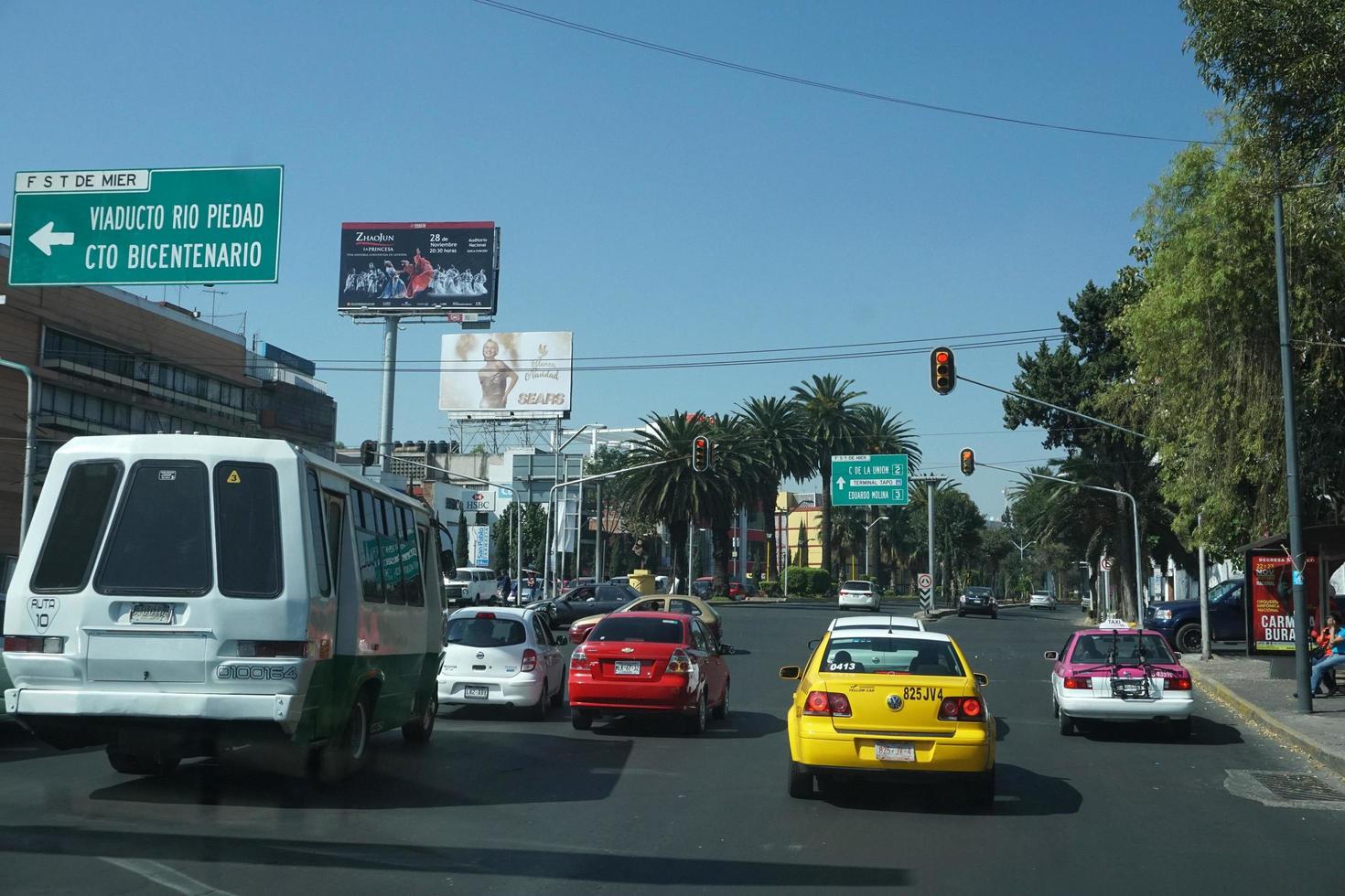 MEXICO CITY, MEXICO - NOVEMBER 5 2017 - Mexican metropolis capital congested traffic photo