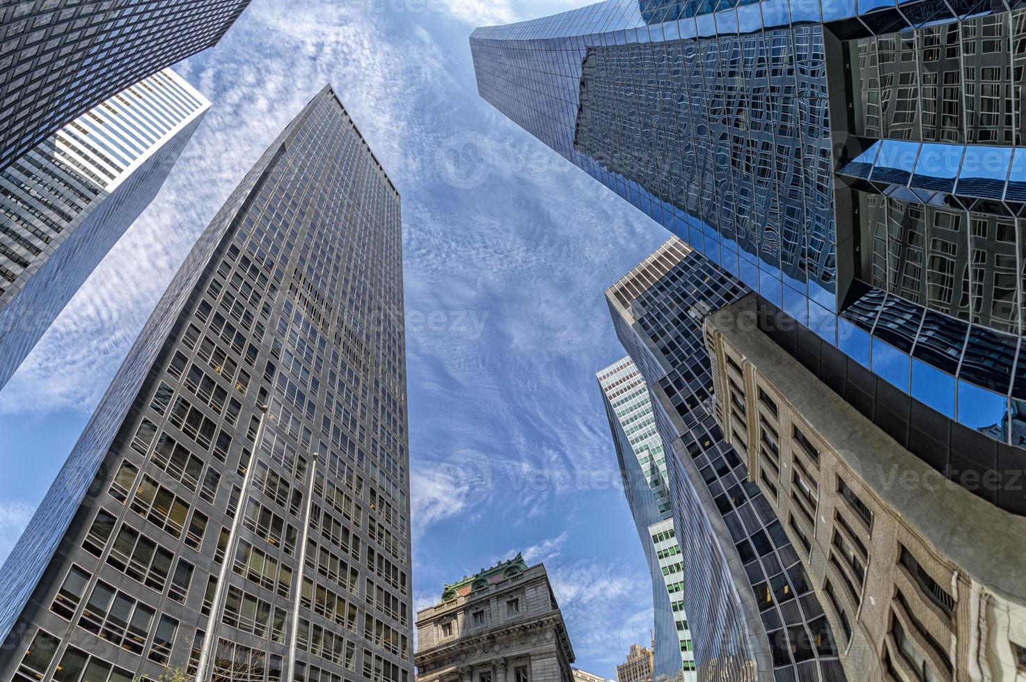 new york shining skyscrapers windows photo