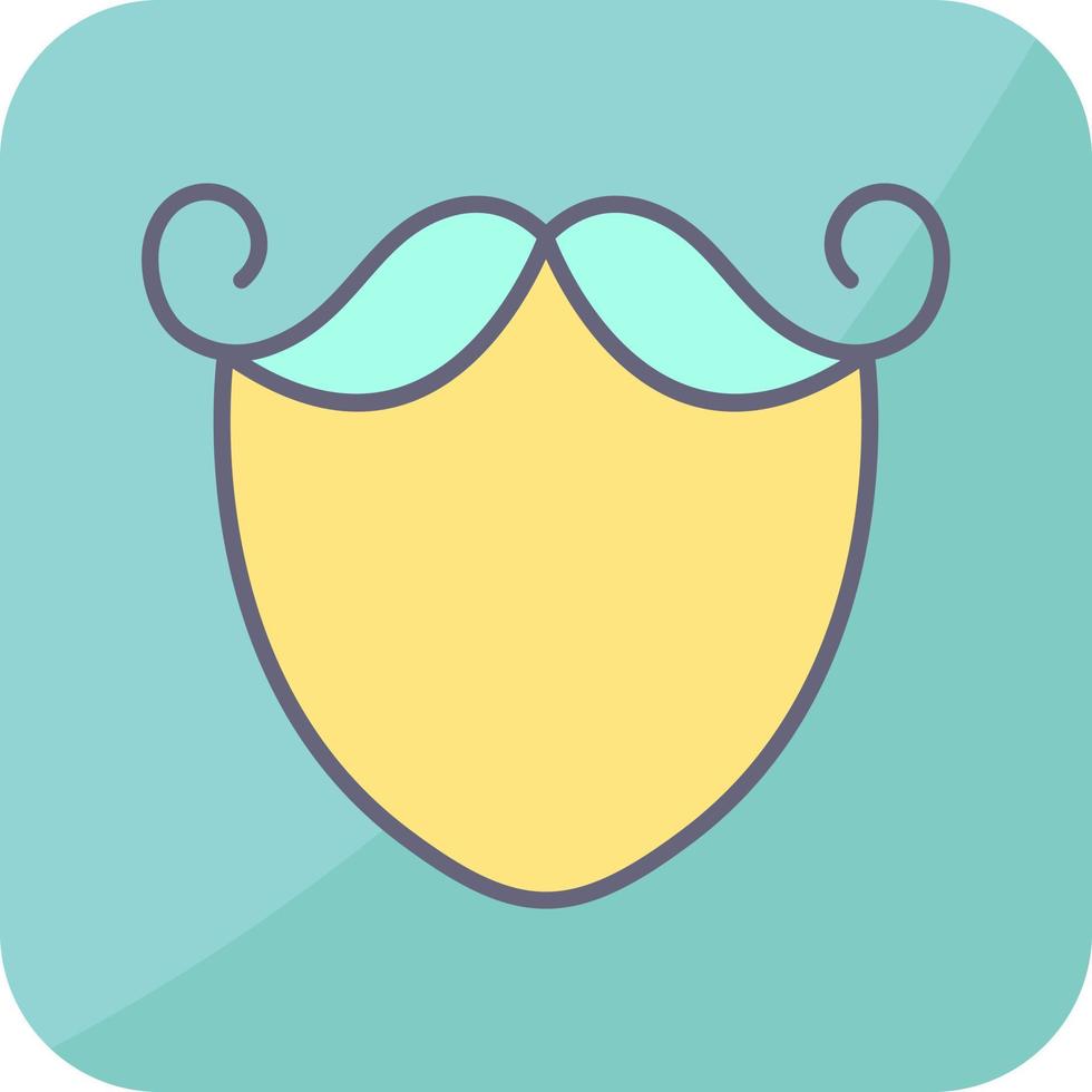 icono de vector de barba y bigote