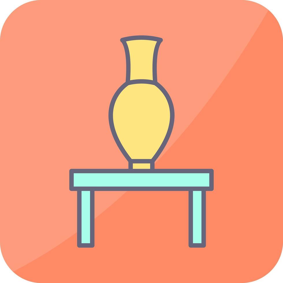 Vase Exhibit Vector Icon