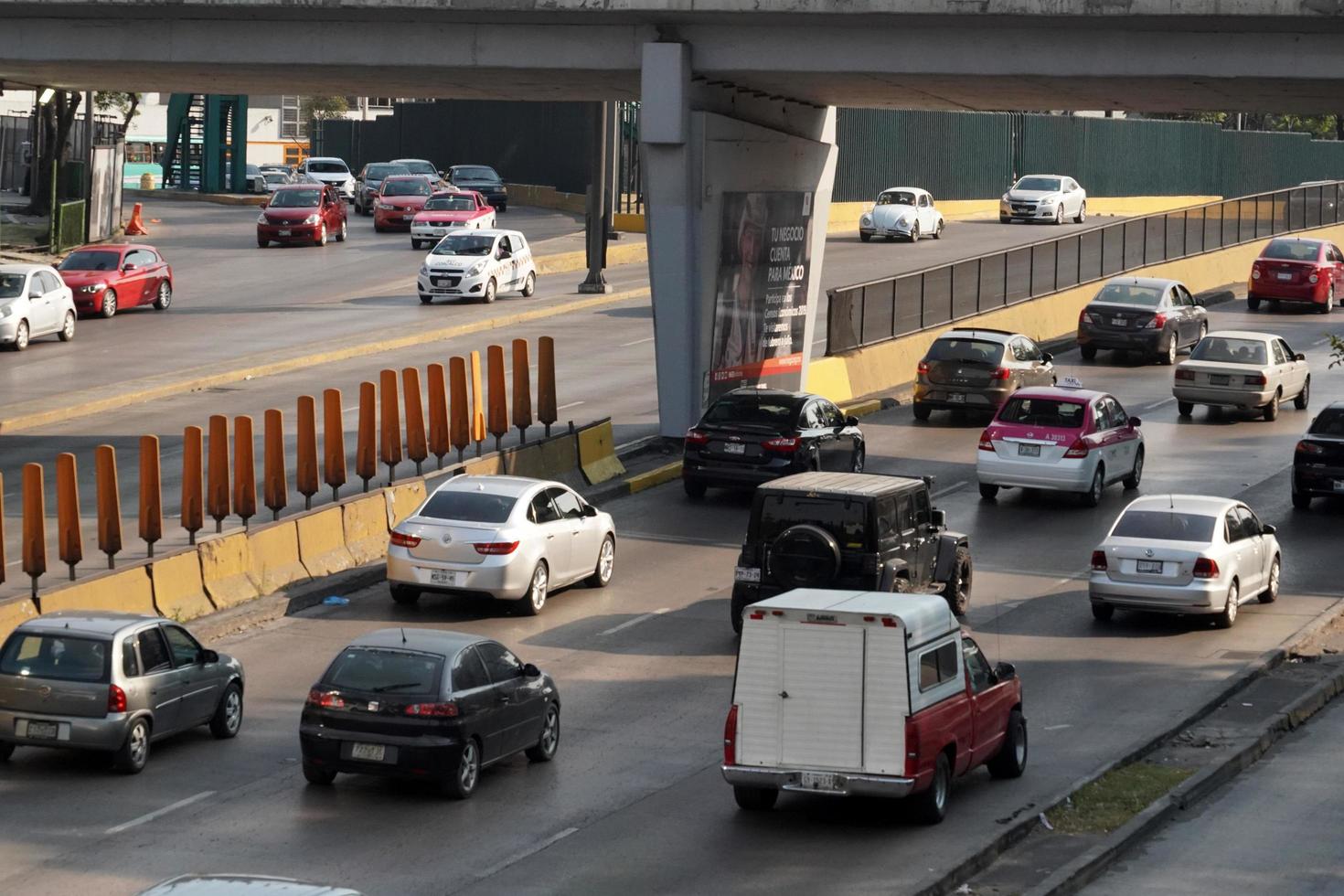 MEXICO CITY, MEXICO - FEBRUARY 3 2019 - Mexican metropolis capital congested traffic photo