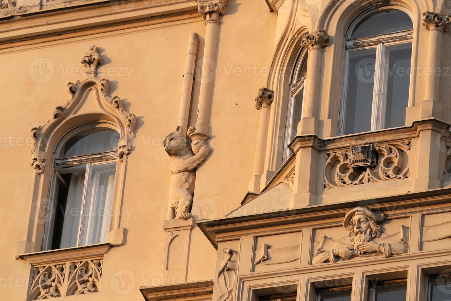 Prague old buildings view panorama photo