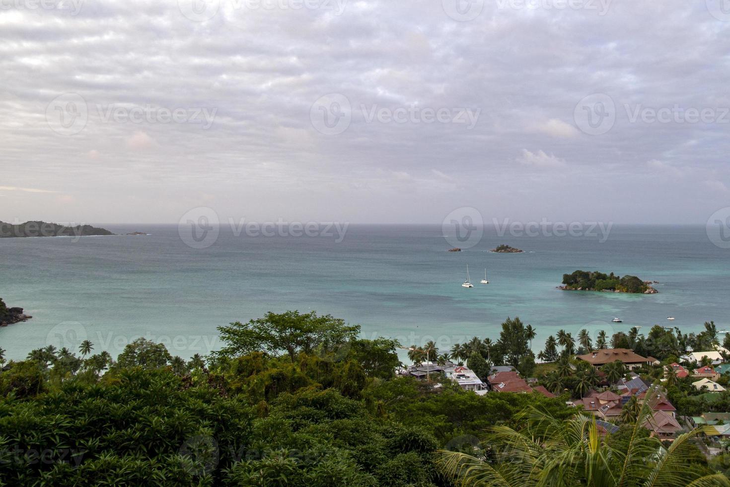 isla de praslin seychelles paraíso playa panorama foto