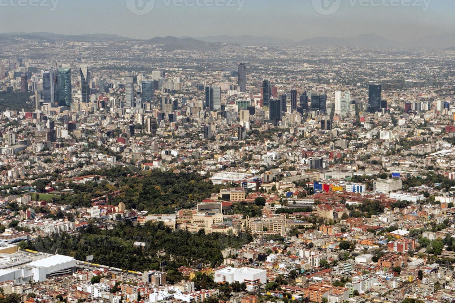 mexico city aerial view cityscape panorama photo