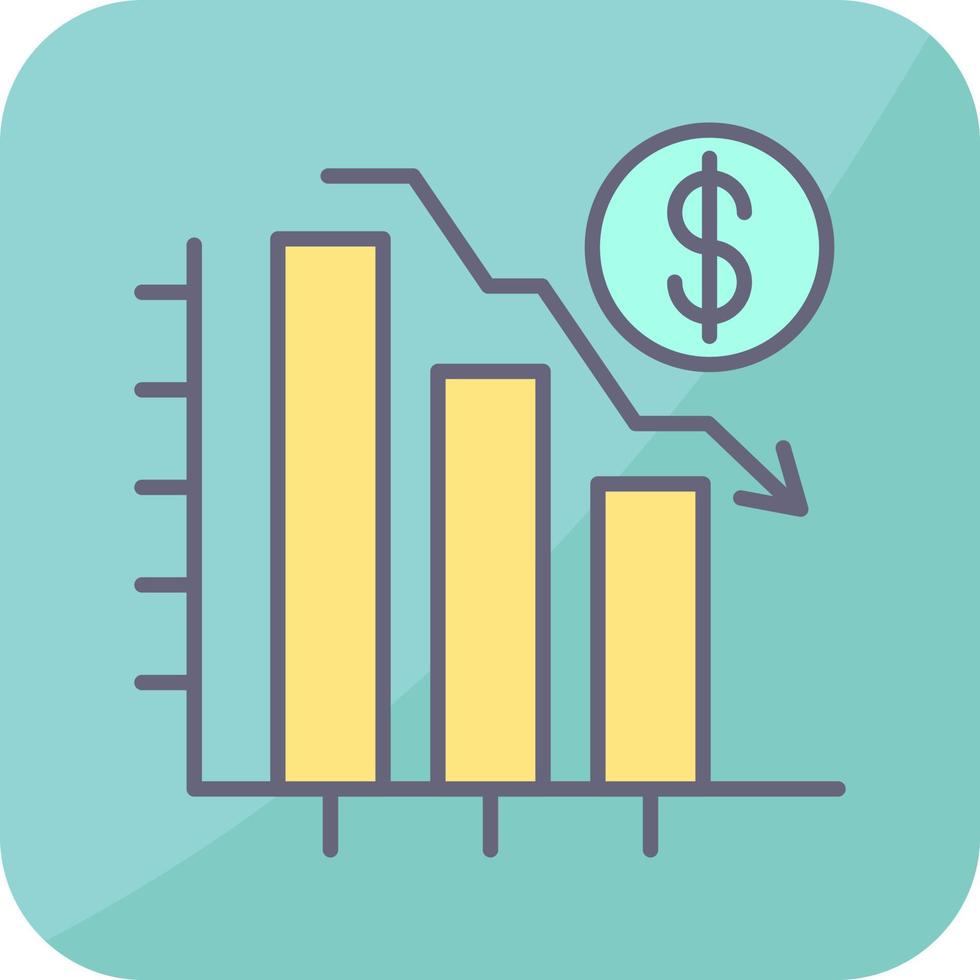 Chart Down Vector Icon