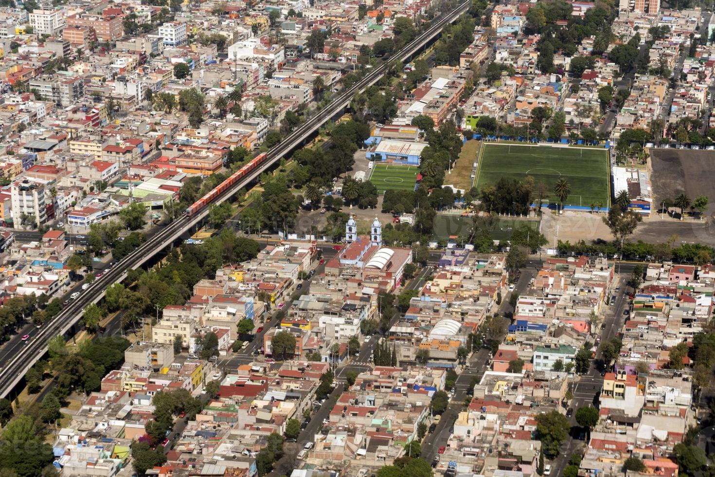 ciudad de méxico vista aérea paisaje urbano panorama foto