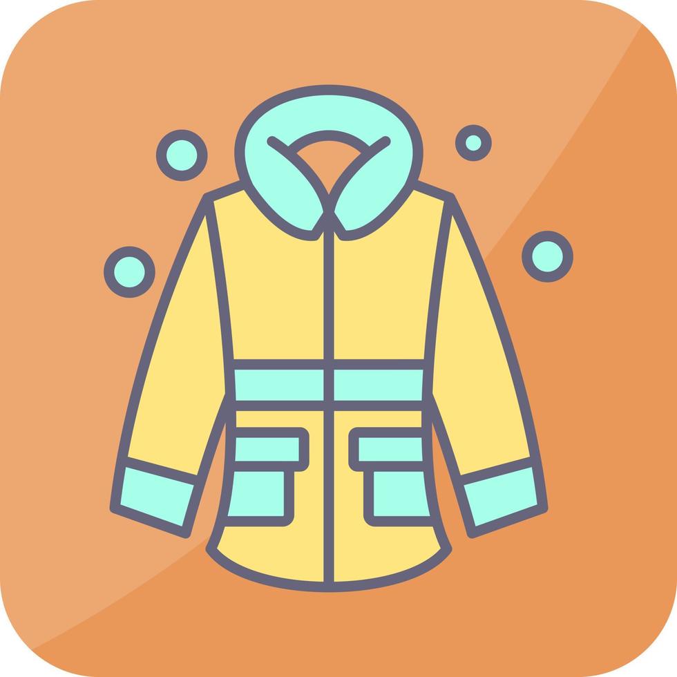 icono de vector de chaqueta de invierno