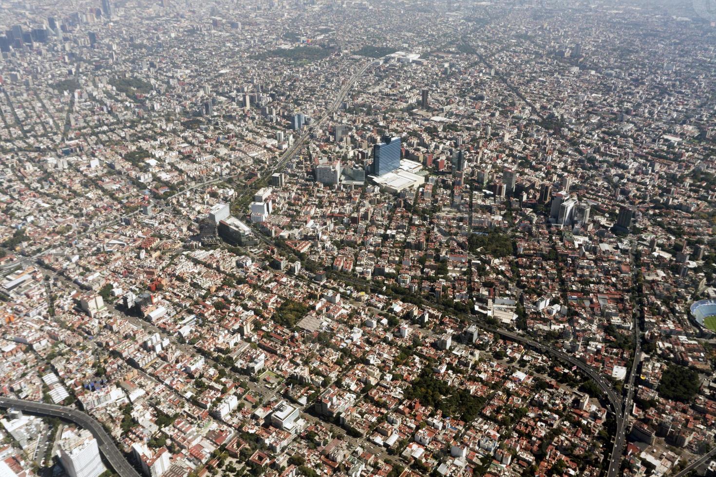 ciudad de méxico vista aérea paisaje urbano panorama foto