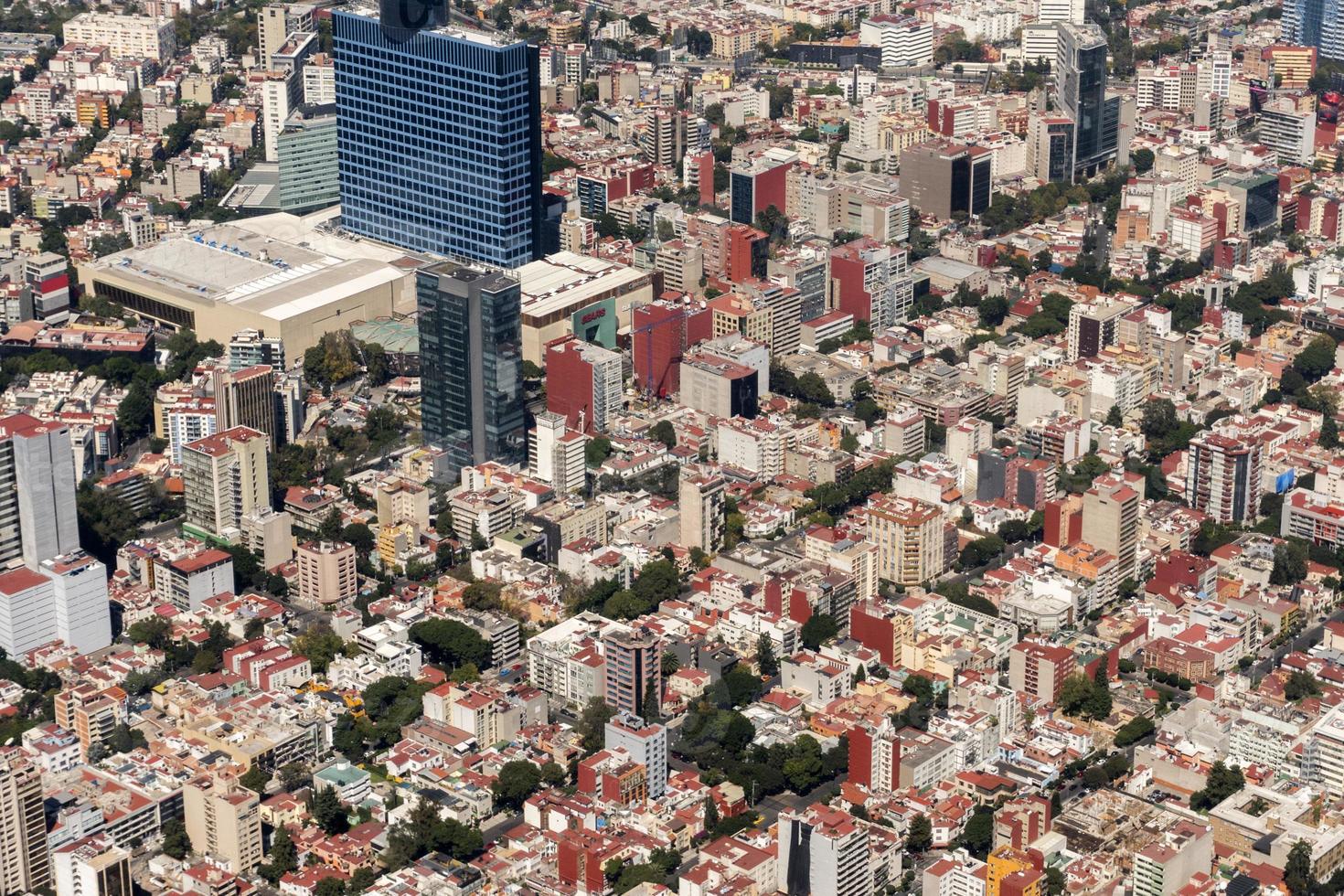 mexico city aerial view cityscape panorama photo