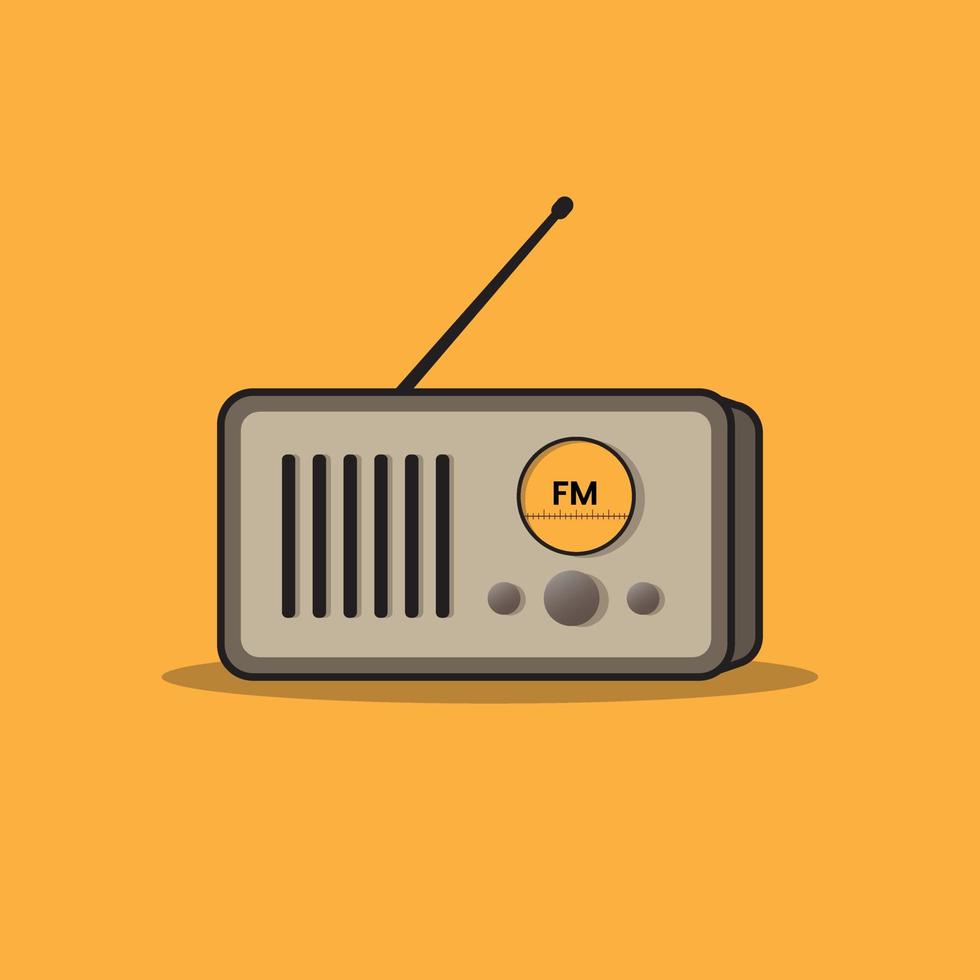 Radio flat illustration. World Radio Day. Free vector