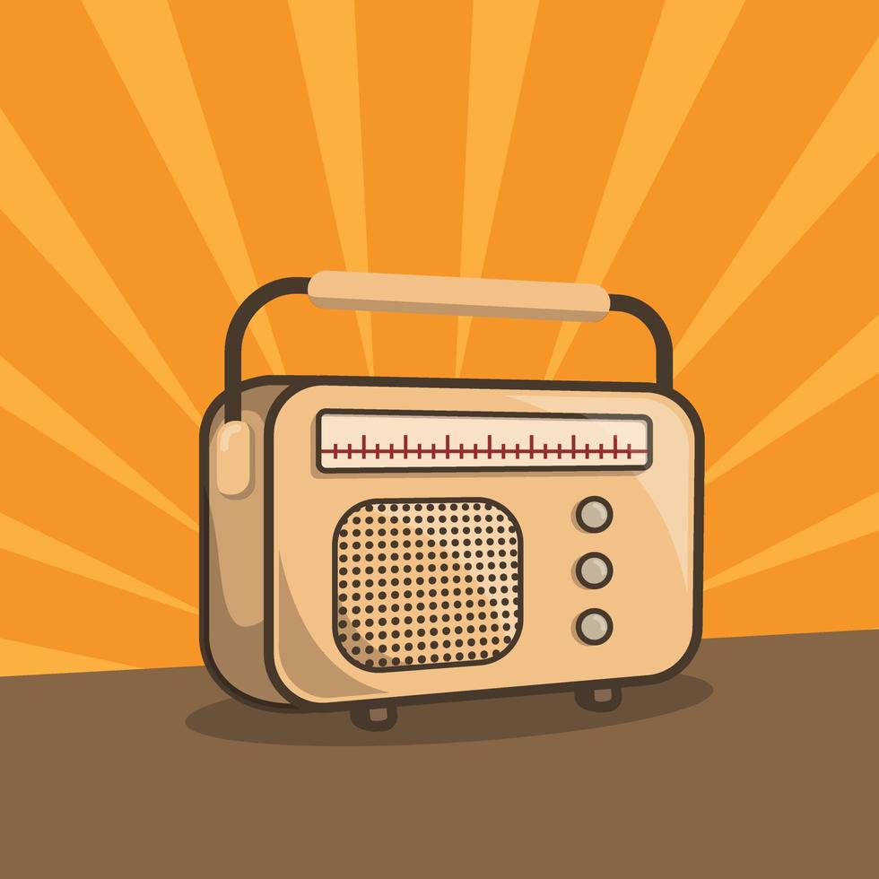 Radio flat illustration. World Radio Day. Free vector