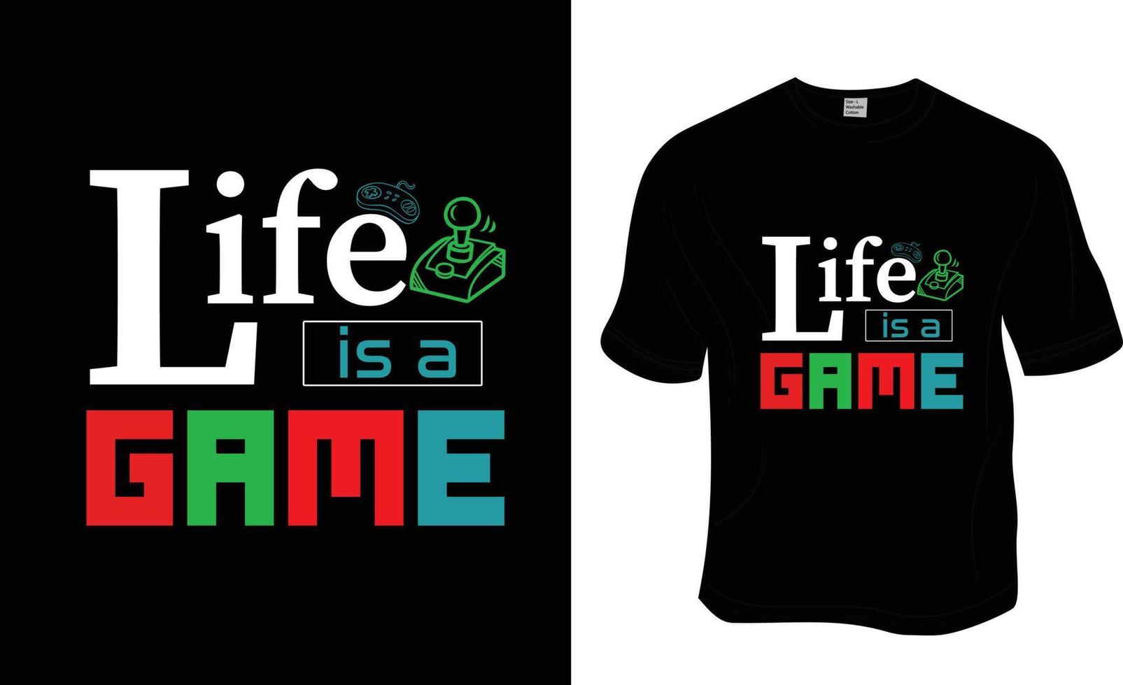 la vida es un juego, svg, diseño de camisetas de juegos, listo para imprimir para ropa, póster e ilustración. moderno, simple, letras. vector