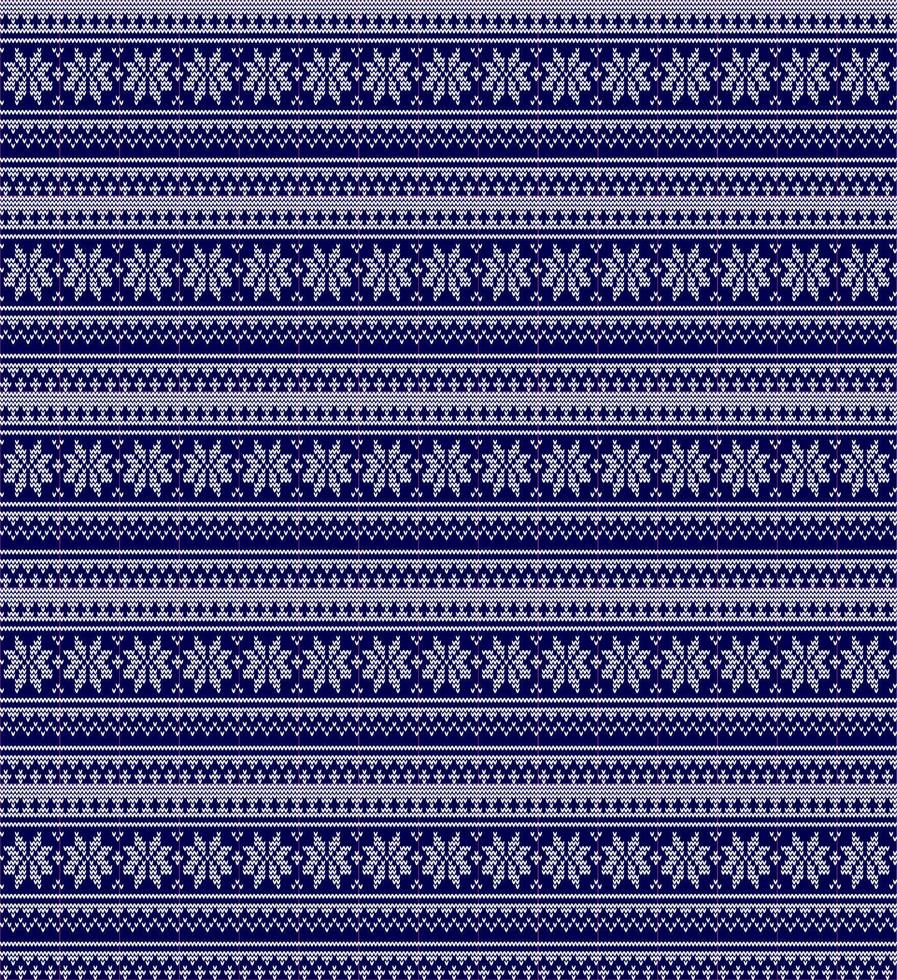 beautiful blue seamless knitted pattern vector