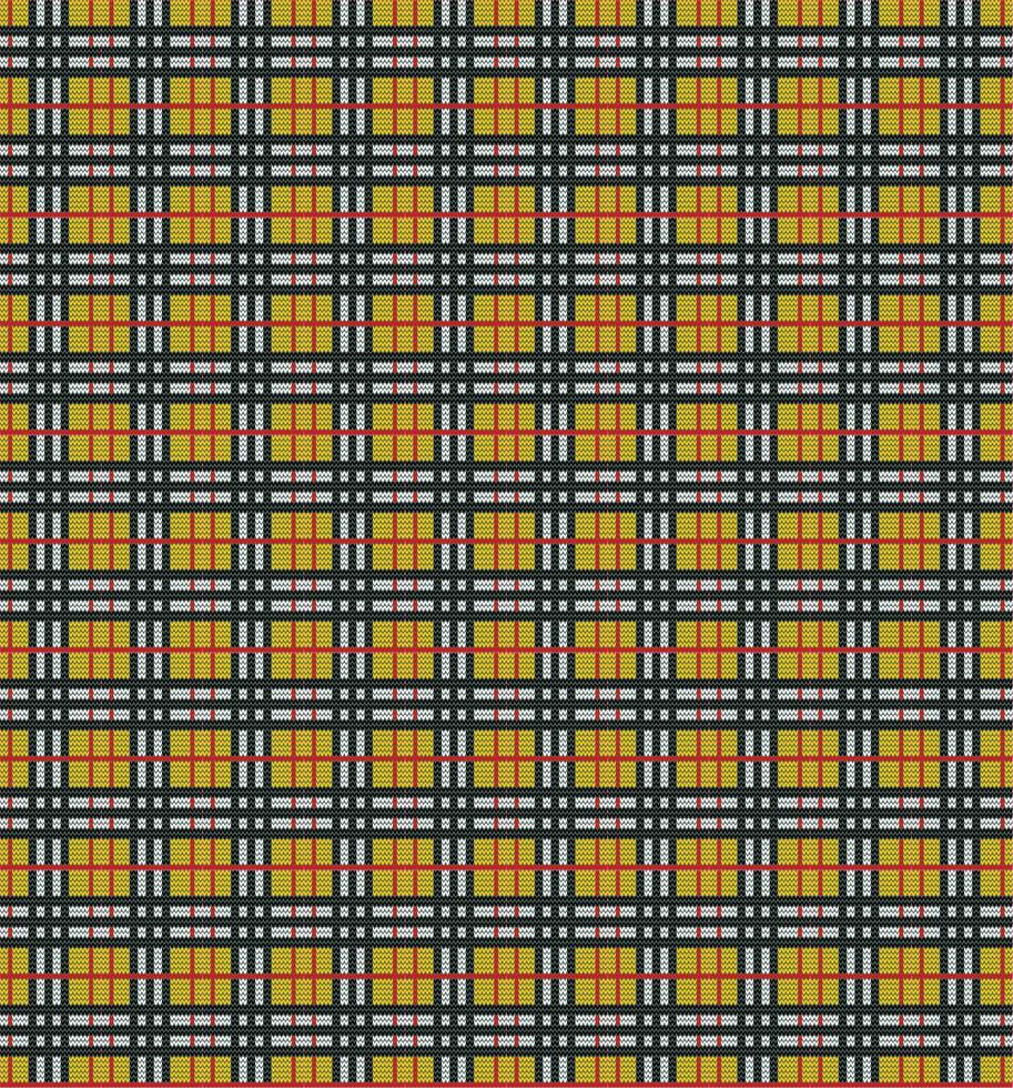 seamless pattern plaid knitted background vector