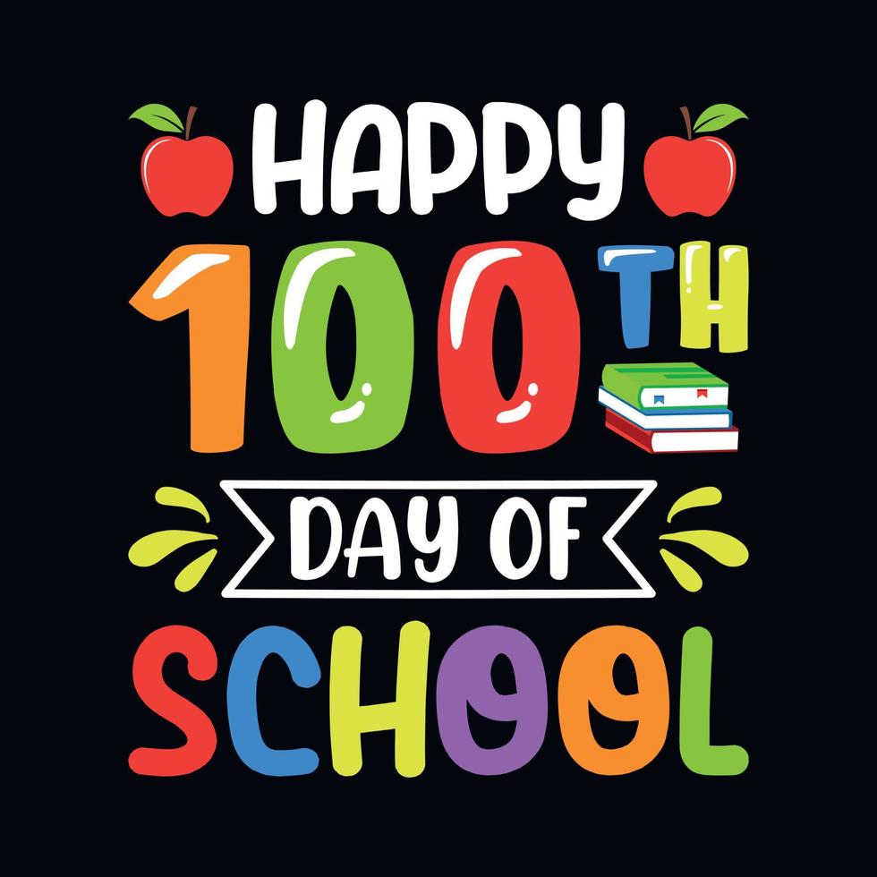 Happy 100th day of school, 100th day of school design vector 18762532