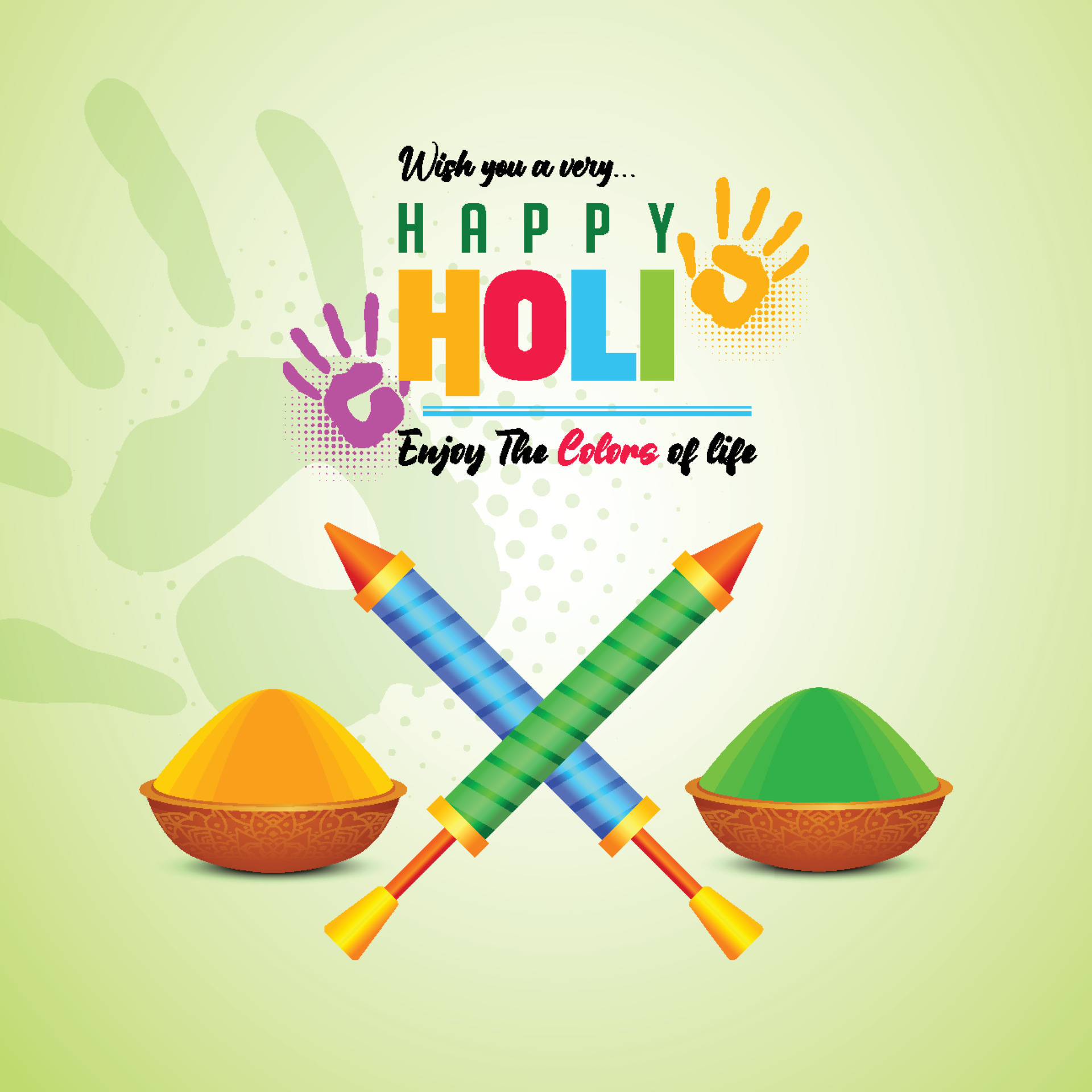 Happy Holi Background For Festival Of Colors Celebration Greetings 18762568  Vector Art at Vecteezy