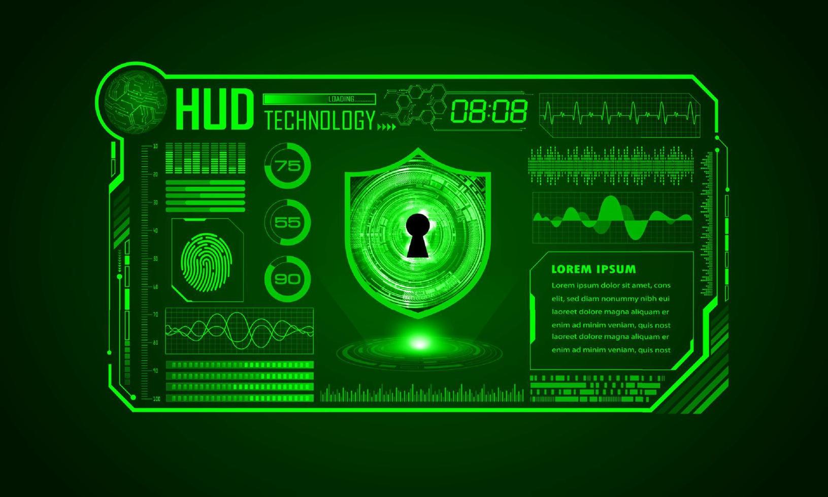 Modern HUD Technology Screen Background vector