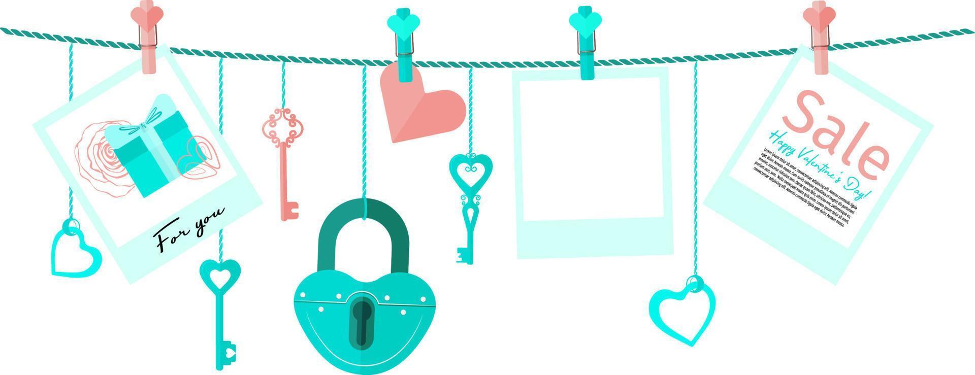 Valentine rope transparent background vector