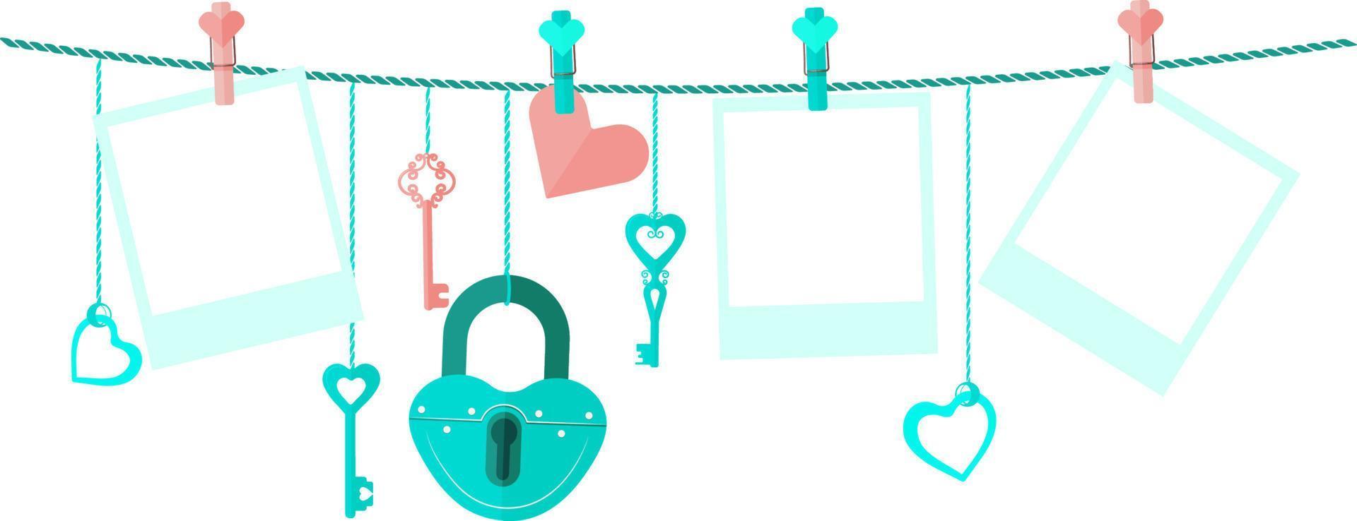 Valentine photo frames transparent vector