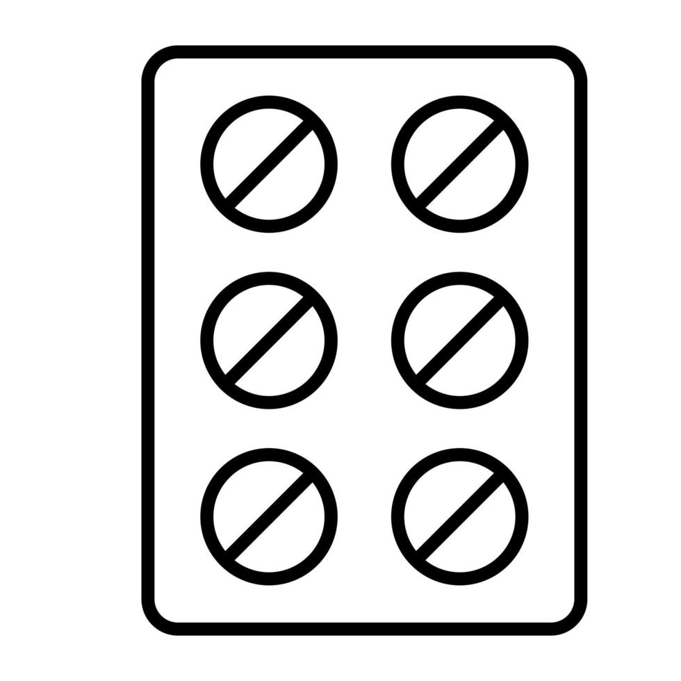 Pills strip icon with in white background vector
