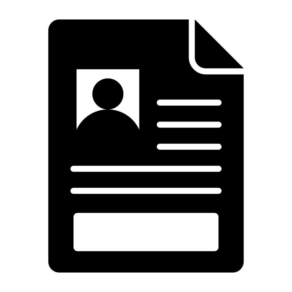 Curriculum vitae vector icon in trendy style
