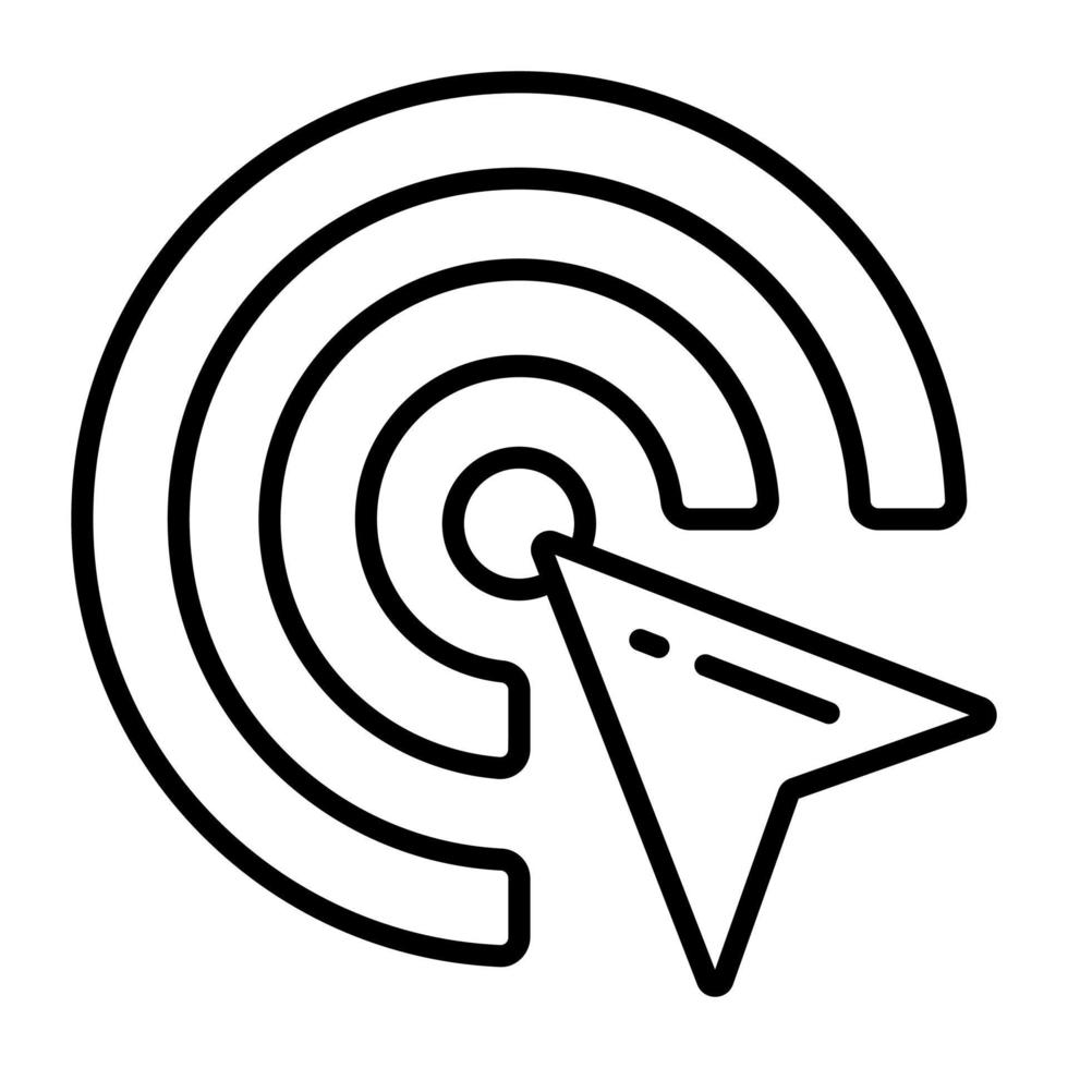 Cursor pointer vector icon in modern design style