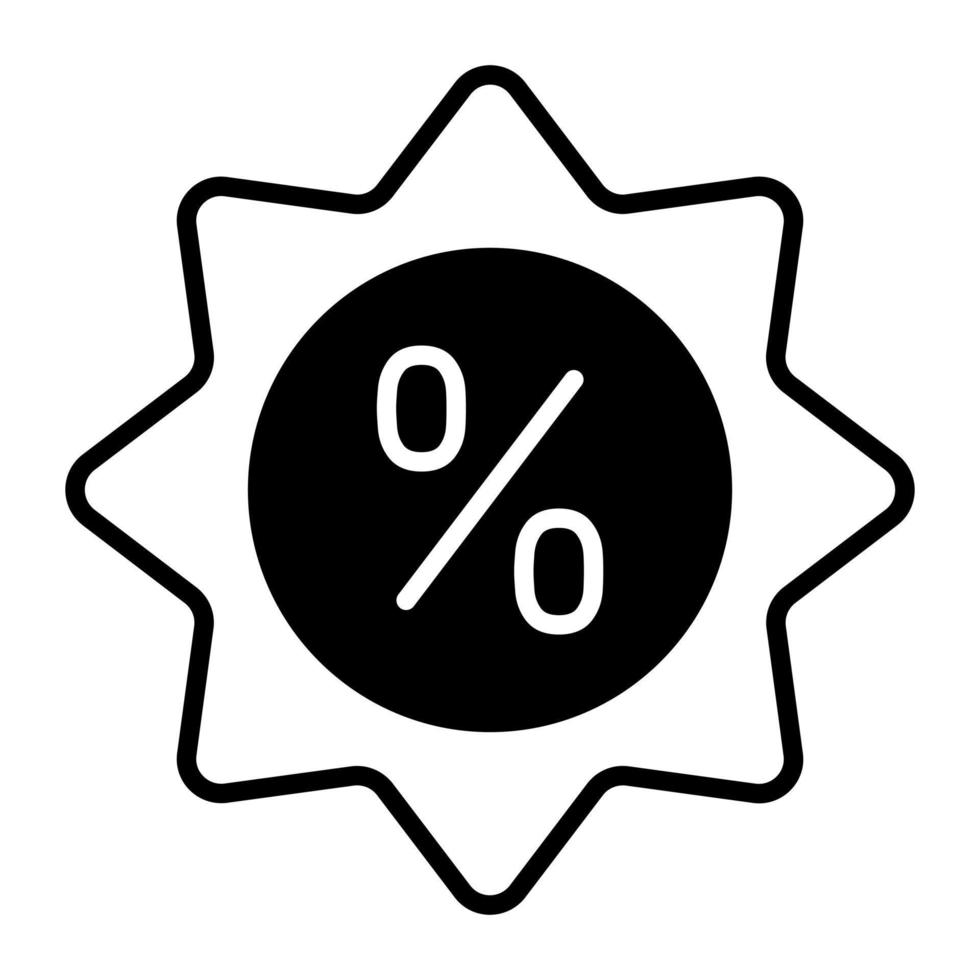 Discount badge vector icon in trendy style