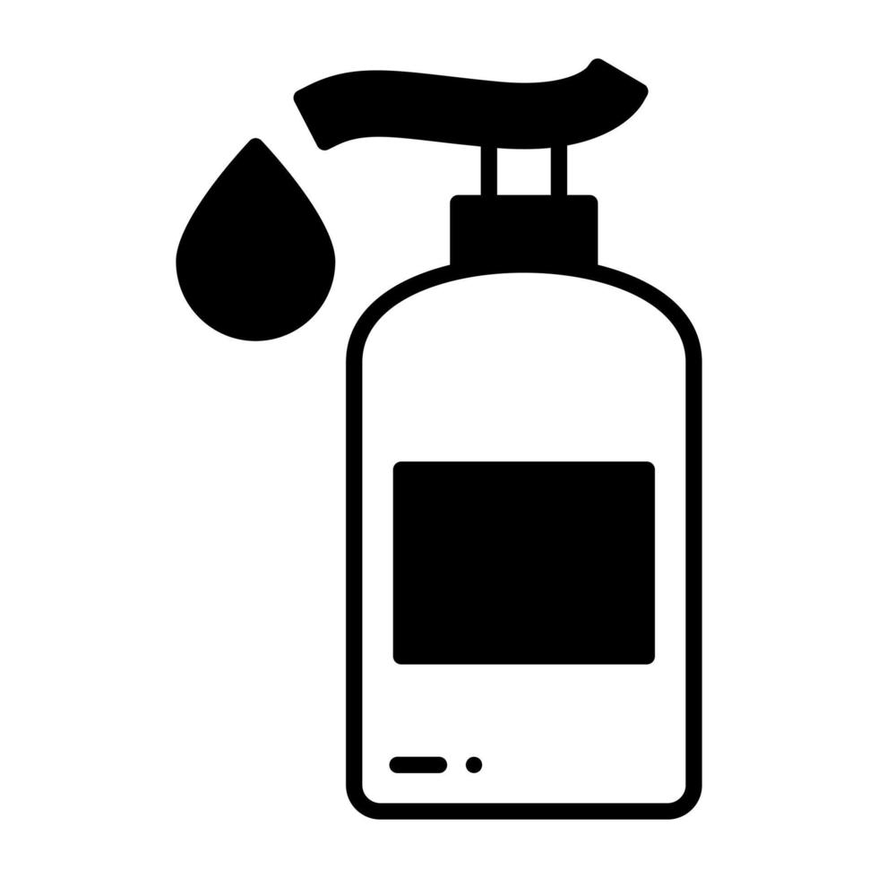 sanitizer for hand cleaning in simple icon vector