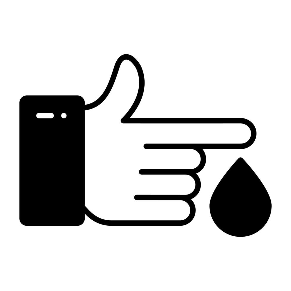 Hand and drop icon with blood donate vector