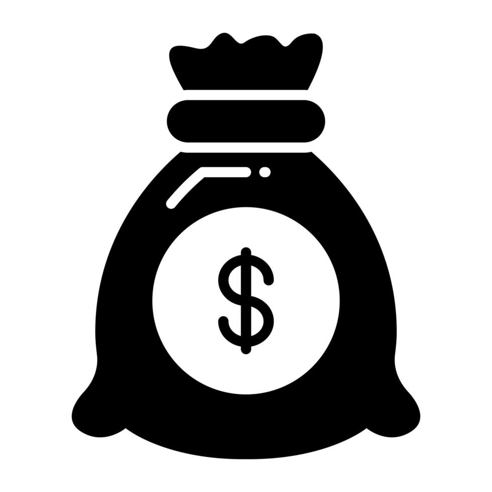 Money bag vector icon editable design, dollar sack