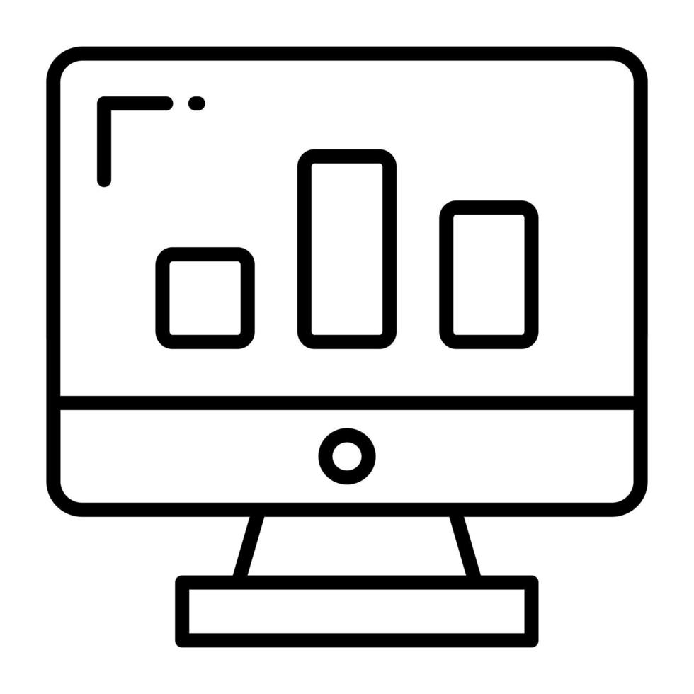 Data analytics vector icon isolated on white background