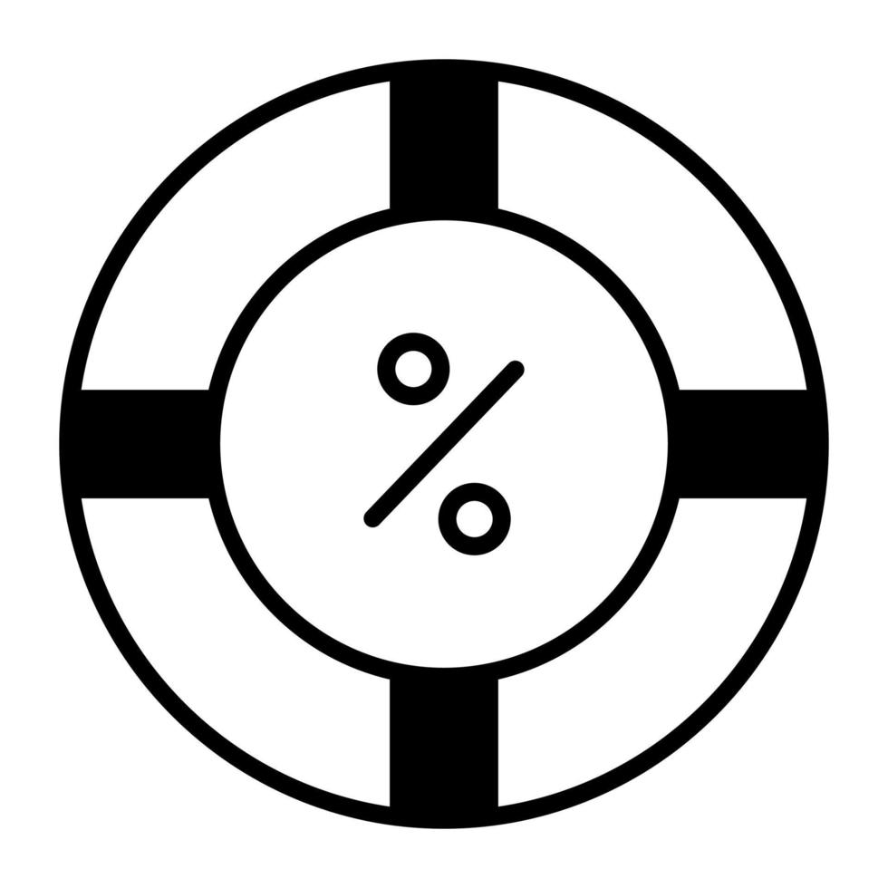 Pie graph vector icon, descriptive data