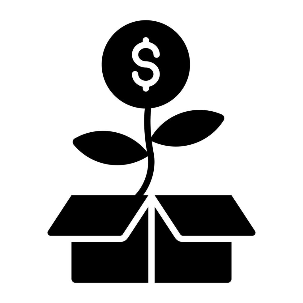 Money plant, growth concept of investment vector