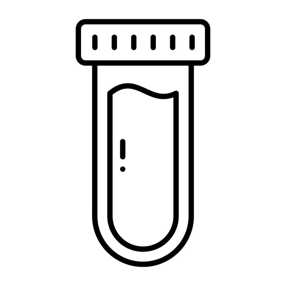 Test tube for lab testing icon isolated design vector