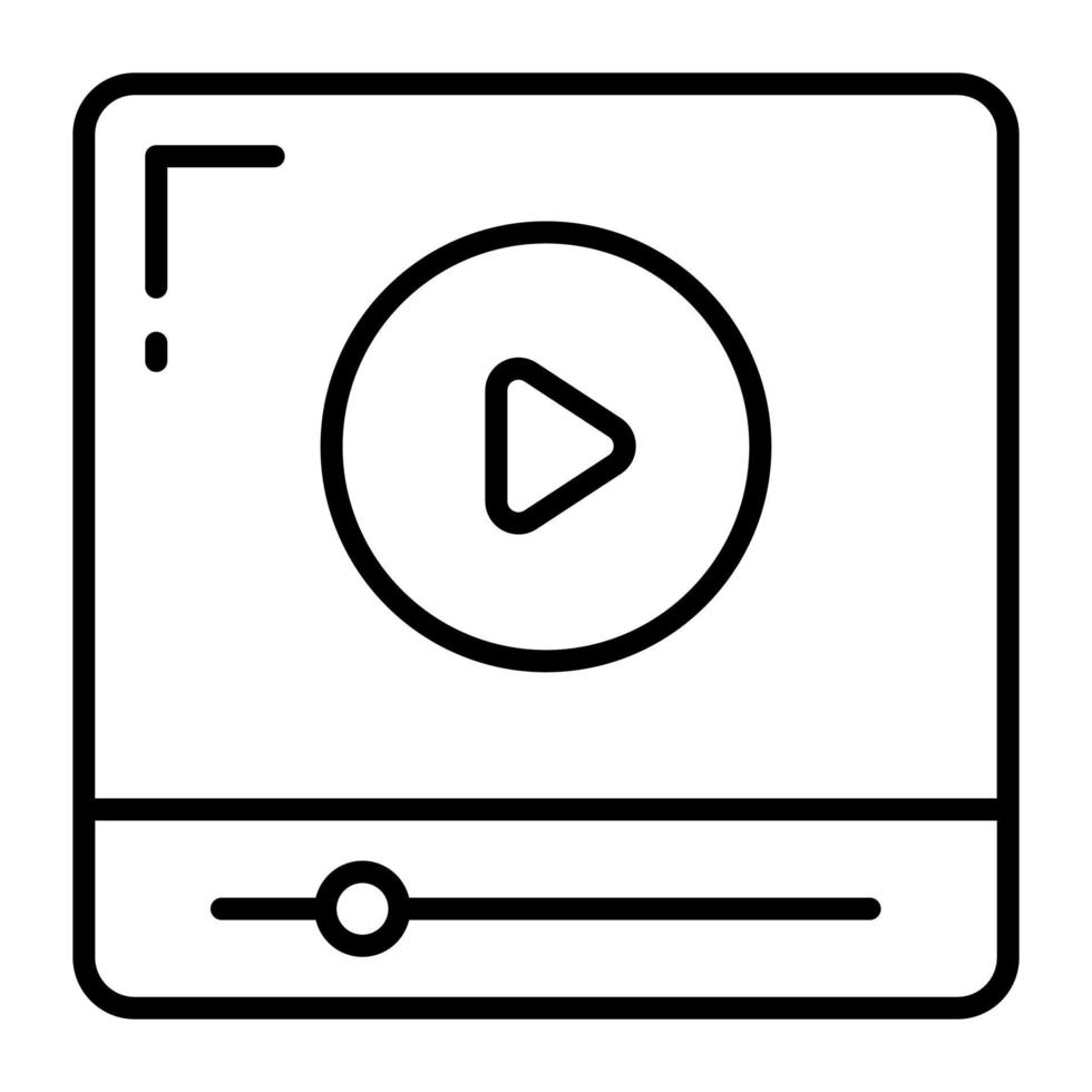diseño de icono vectorial de transmisión de video en estilo moderno vector