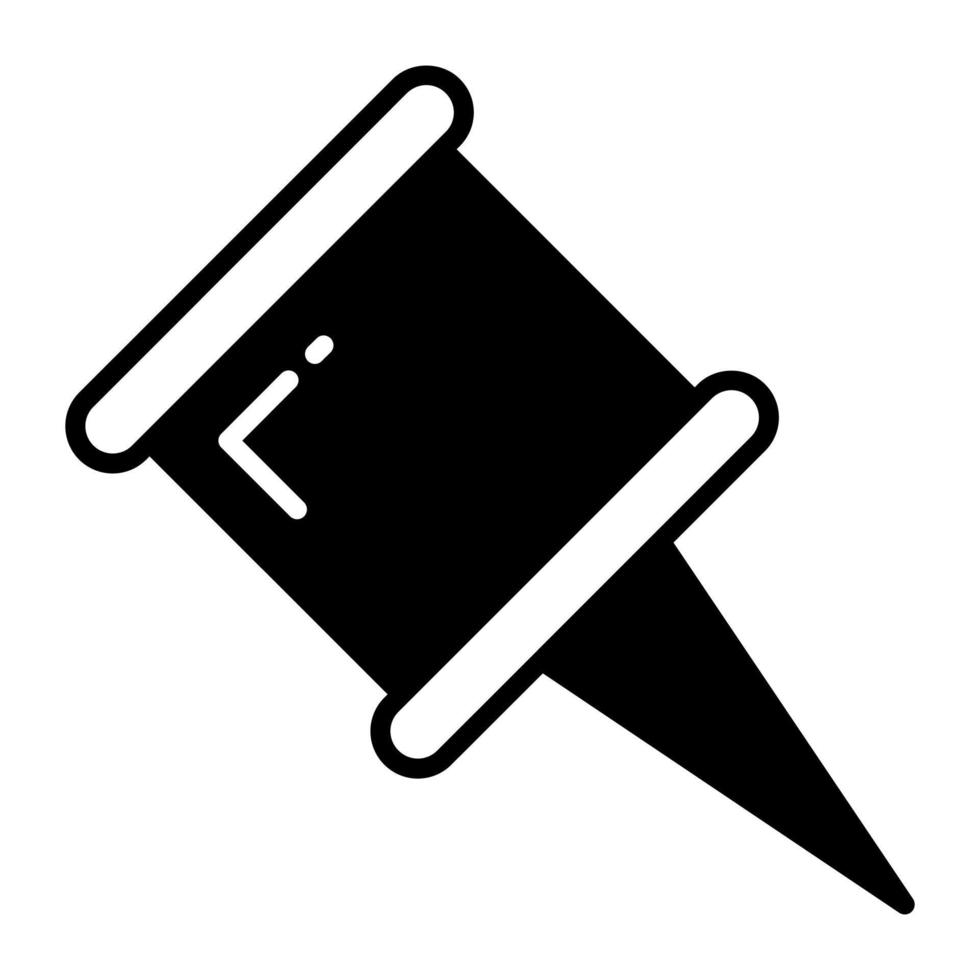 thumb pin vector icon isolated on white background