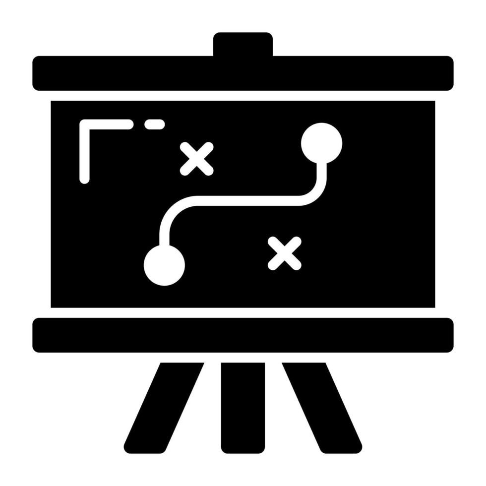 icono de vector de moda de planificación estratégica, plan táctico