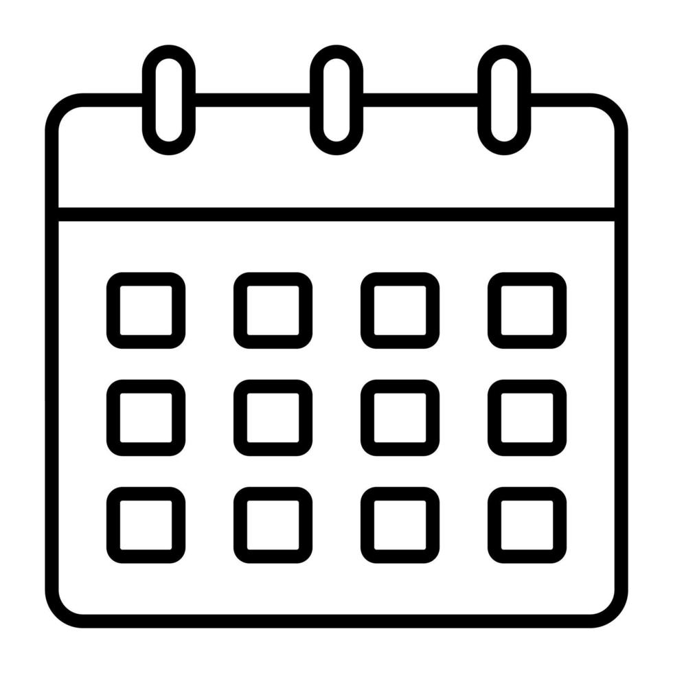 Calendar vector modern icon, office supplies