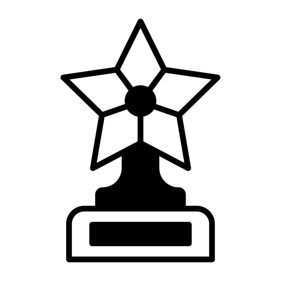 icono de vector de trofeo estrella en estilo de diseño moderno